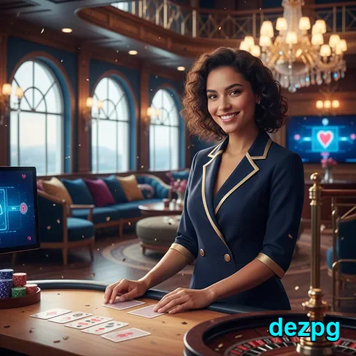 Atendente de suporte auxiliando jogador VIP no cassino